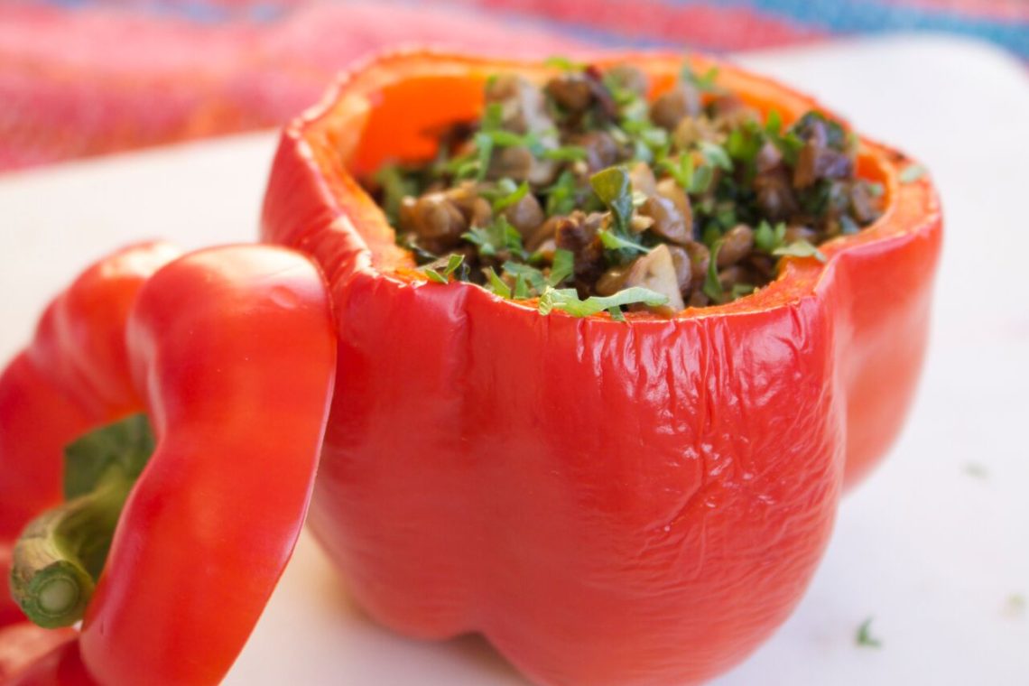 Moroccan stuffed bell peppers